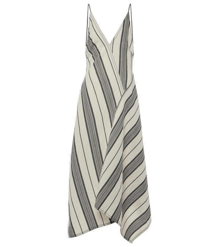 Photo: Ferragamo Striped linen and cotton maxi dress