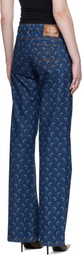 Marine Serre Blue Flare Jeans
