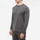 Gramicci Men's Long Sleeve Footprints T-Shirt in Grey Pigment