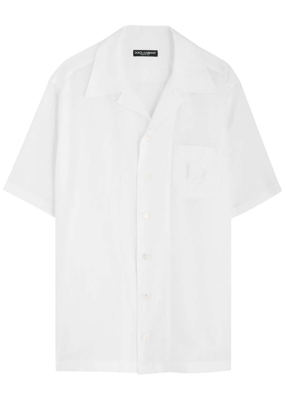 Dolce & Gabbana Men's Linen Shirt White