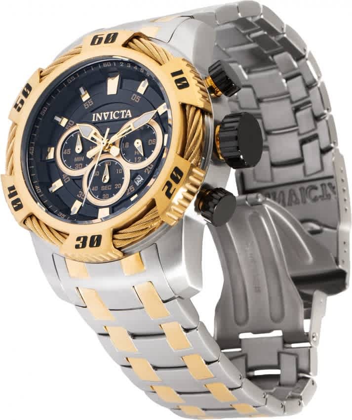 Invicta Speedway Chronograph GMT Quartz Black Dial Mens Watch 47116