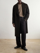 J. Mueser - Double-Breasted Wool and Cashmere-Blend Felt Coat - Brown