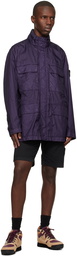 Stone Island Purple Water-Resistant Coat