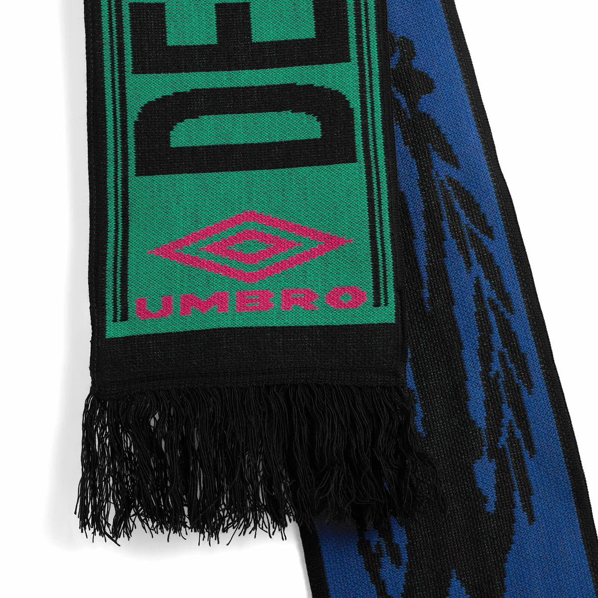 Umbro by Slam Jam Men's Acid Security Scarf in Black/Blue/Hot Pink 