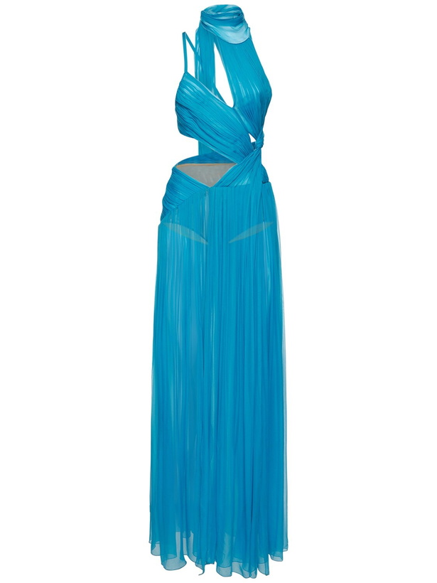 Photo: ALBERTA FERRETTI Silk Chiffon Cutout Gown