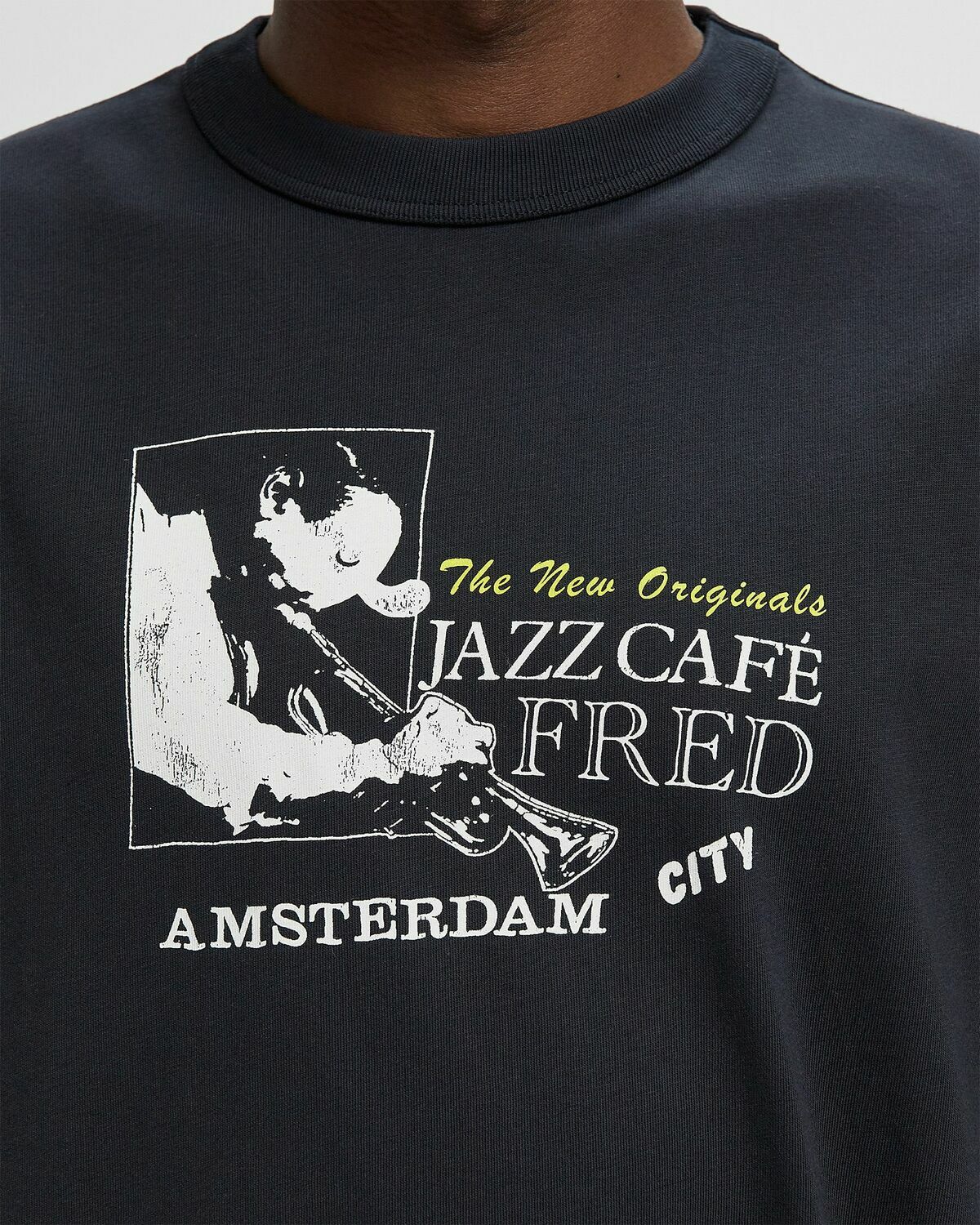 The New Originals JAZZ CAFE LONGSLEEVE Blue Mens Longsleefe