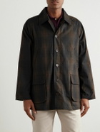 De Bonne Facture - Forest Checked Waxed Cotton-Canvas Jacket - Brown