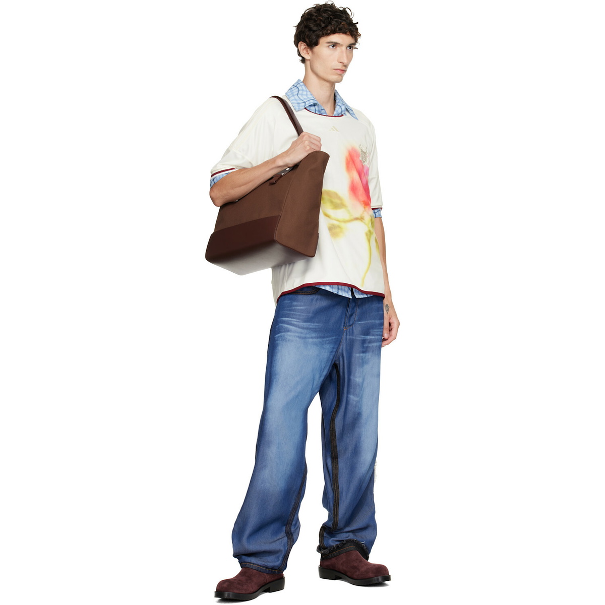 Marni Brown Canvas Tote