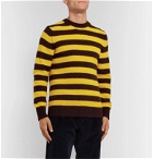 Connolly - Goodwood Striped Mélange Shetland Wool and Cashmere-Blend Sweater - Yellow
