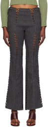 Isa Boulder Gray Louise Flare Lounge Pants