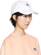 Maison Kitsuné White Gradient Fox Head Cap