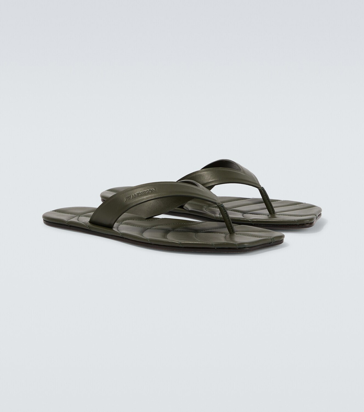 JW Anderson Leaf leather thong sandals