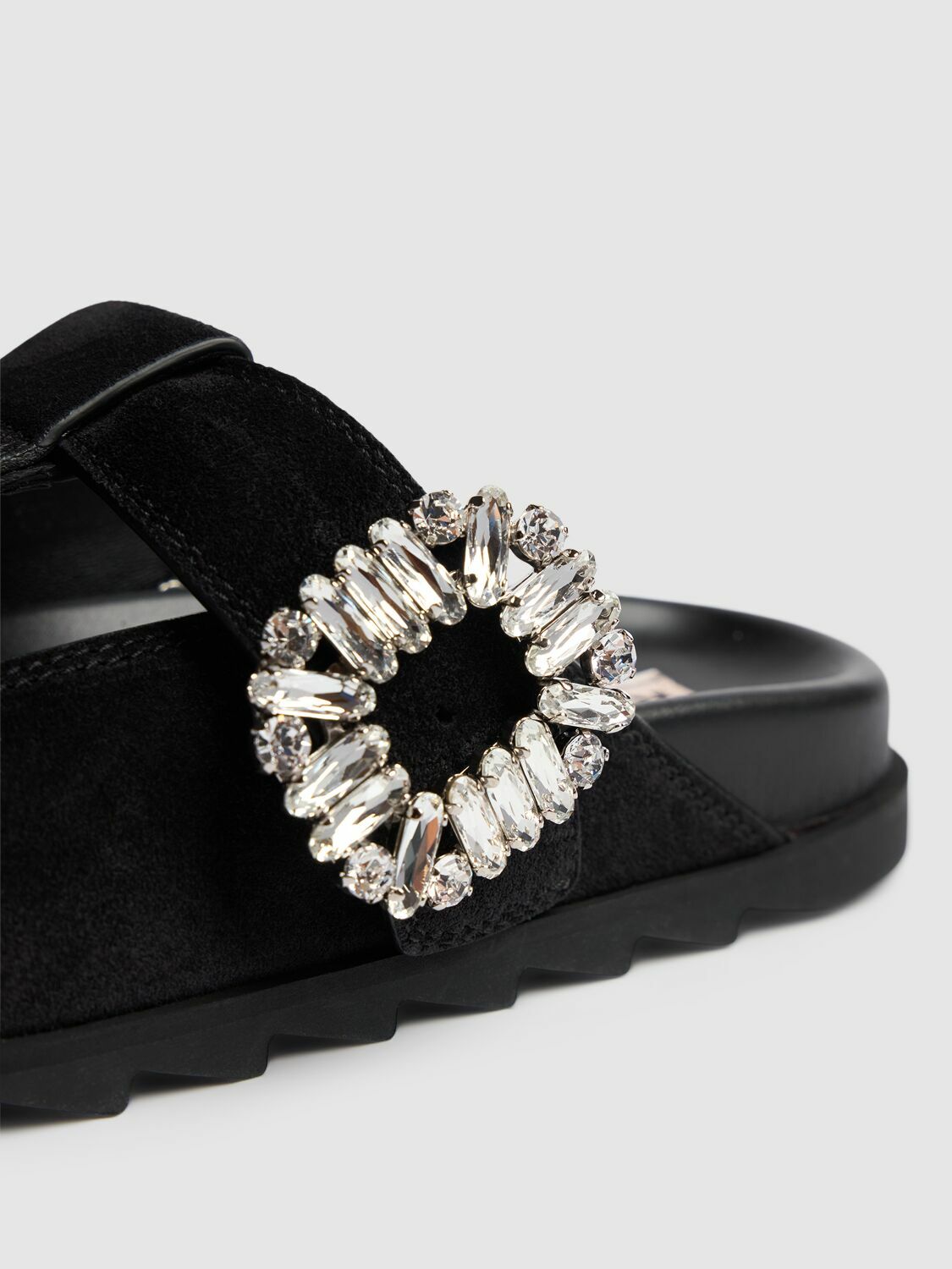 [Roger Vivier]Mule Slidy Viv' (スエード) Slidy Viv' Mules in suede Black Woman RVW62542100HG041MB999