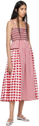 Molly Goddard Red Jacob Midi Dress