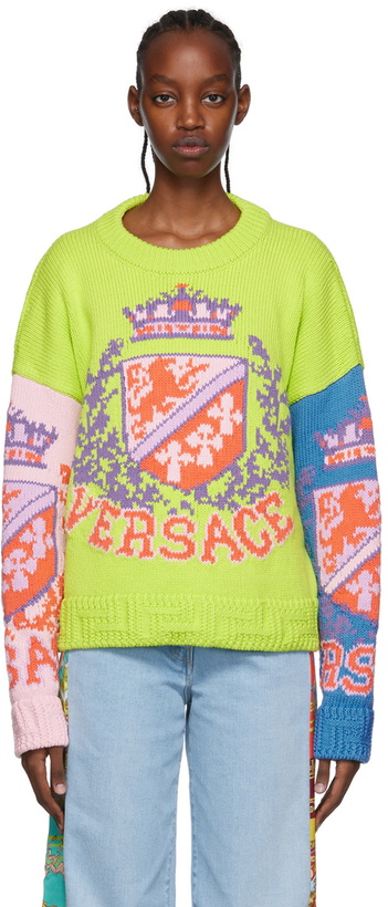 Photo: Versace Multicolor Cotton Sweater