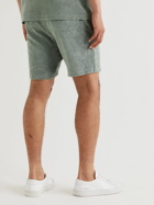 Hamilton And Hare - Straight-Leg Cotton-Terry Drawstring Shorts - Green