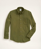 Brooks Brothers Men's Regent Regular-Fit Portuguese Flannel Shirt | Olive