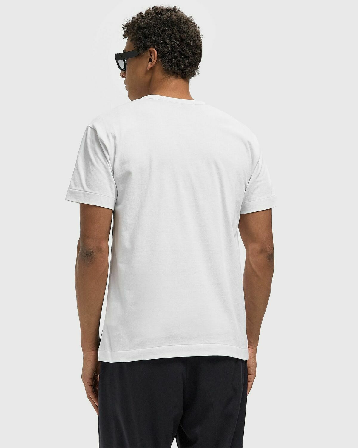 Comme des Garçons Play TEE LOGO PRINT KNIT black/white Mens Shortsleefe