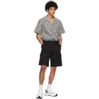 Dolce and Gabbana White and Black Bowling Short Sleeve Shirt