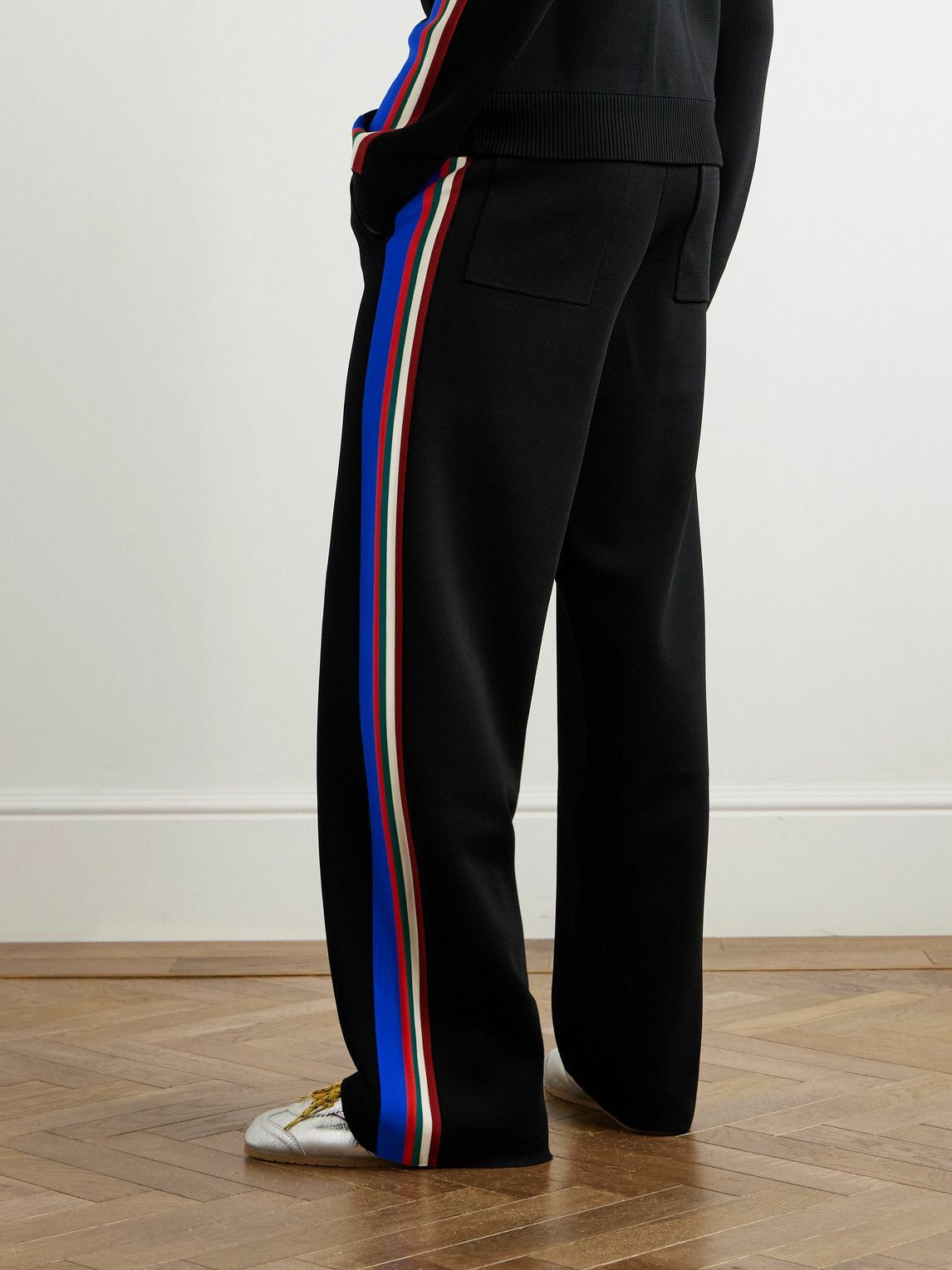 Wales Bonner - Tide Straight-Leg Striped Knitted Track Pants