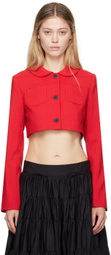 Sandy Liang Red Ennis Jacket