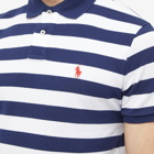 Polo Ralph Lauren Men's Striped Polo Shirt in Newport Navy/White