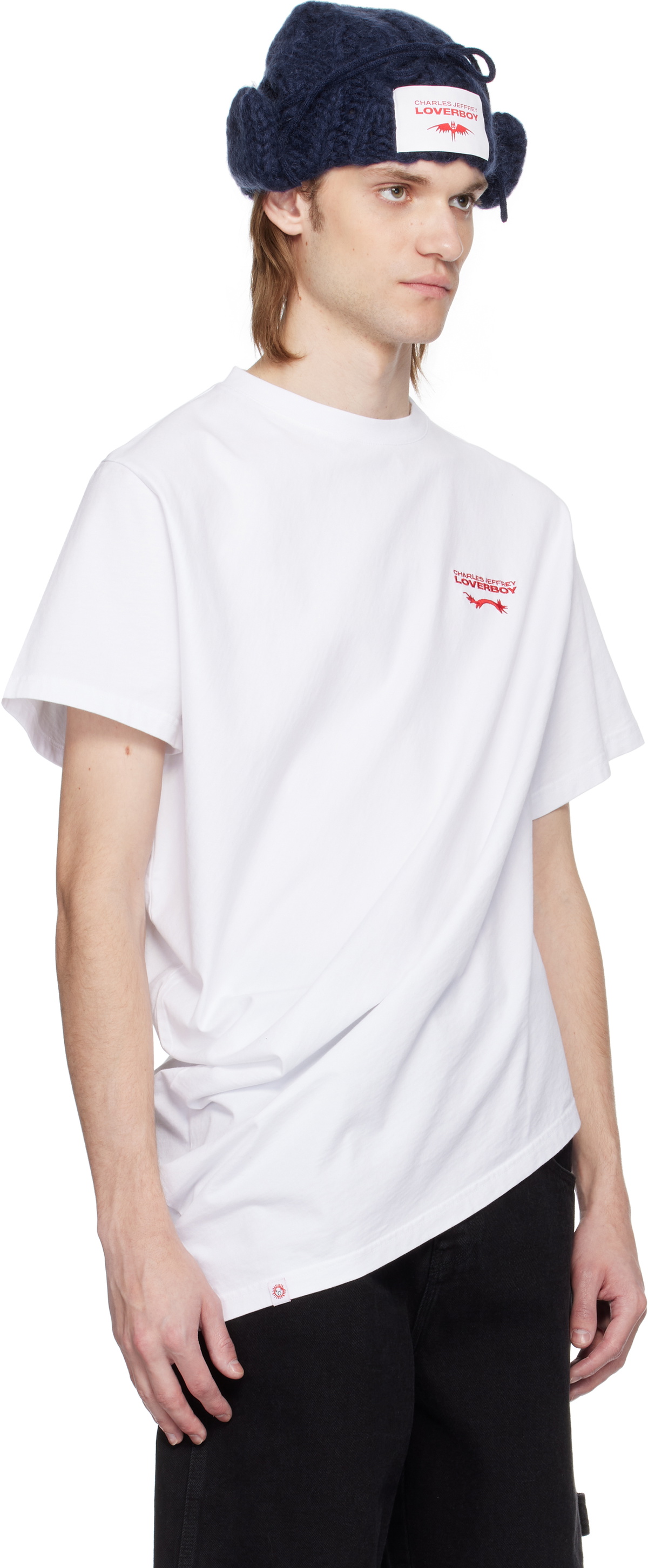 Charles Jeffrey LOVERBOY White Topsy Turvy T-shirt