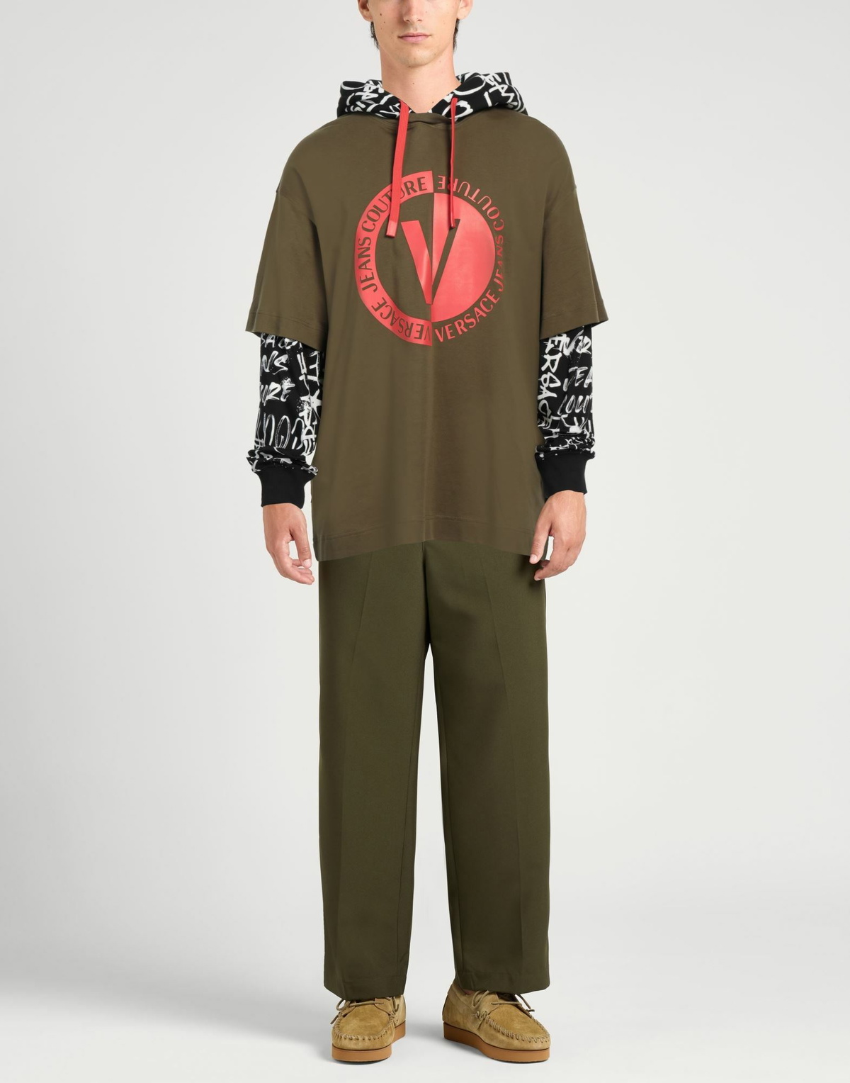 Versace Jeans Couture Mens Sweatshirt Military in Green