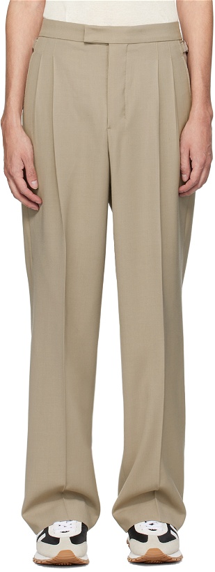 Photo: AMI Paris Taupe Pleated Trousers