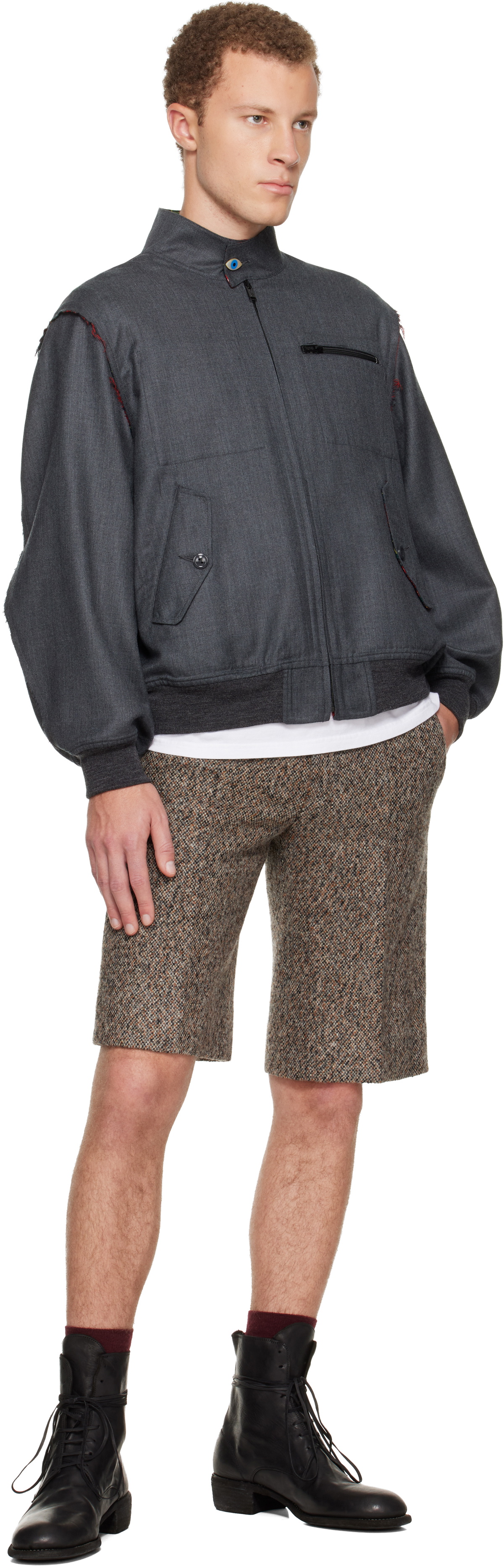 UNDERCOVER Gray UC2E4211 Bomber Jacket