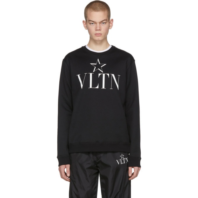 Photo: Valentino Black VLTN Star Jersey Sweatshirt