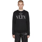 Valentino Black VLTN Star Jersey Sweatshirt