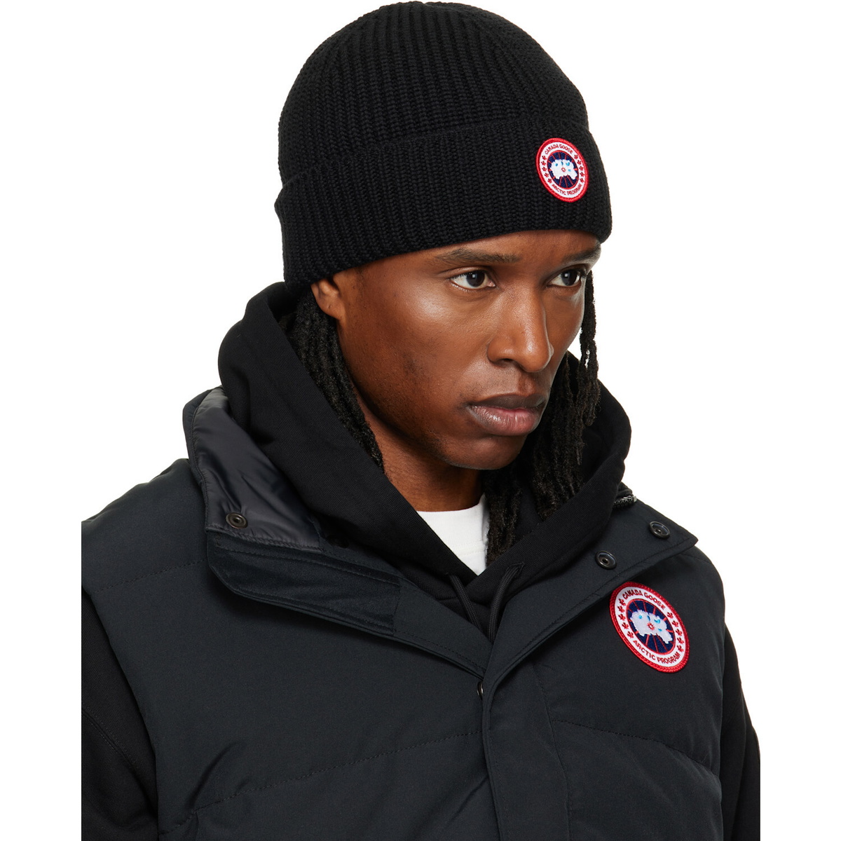 Canada Goose Black Rib Beanie