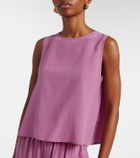 Asceno Sofia silk crêpe tank top