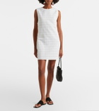 Asceno Sintra checked linen and cotton minidress