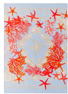 Versace Blue Barocco Sea Beach Towel
