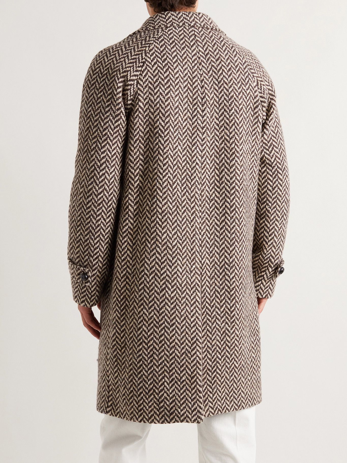 MP Massimo Piombo - Douglas Herringbone Virgin Wool Coat - Unknown