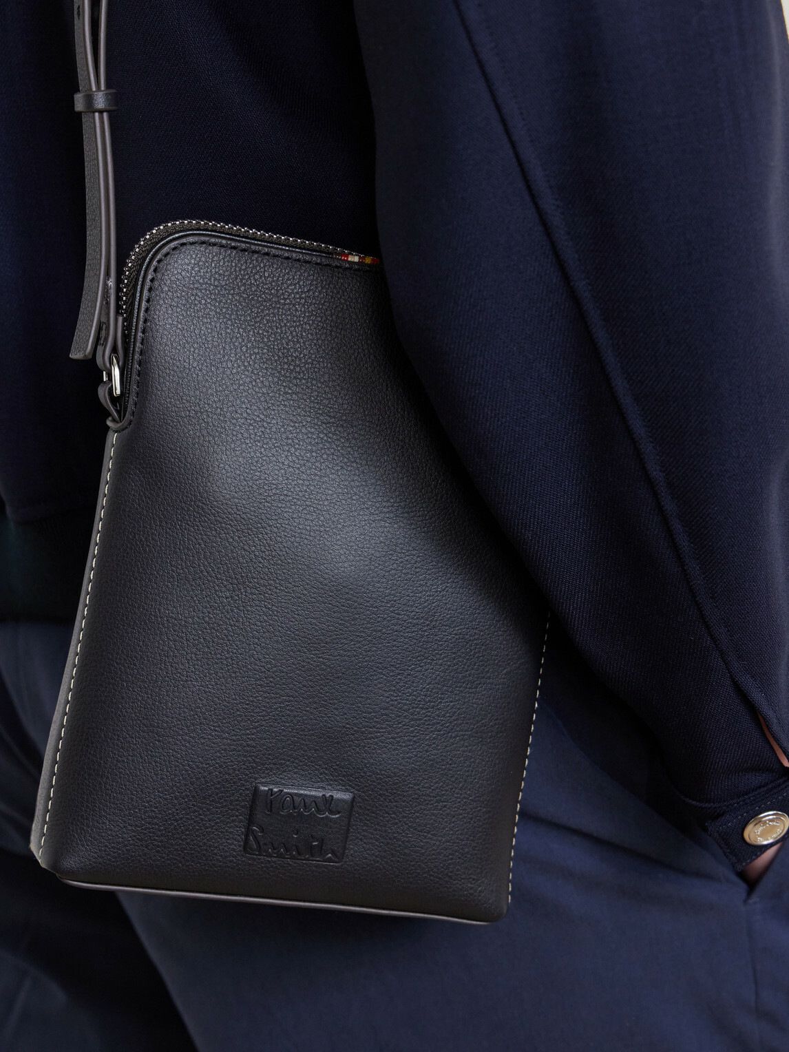 Paul Smith - Logo-Embossed Leather Phone Pouch