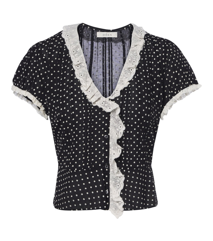 Photo: Dôen Orella polka-dot cotton voile top