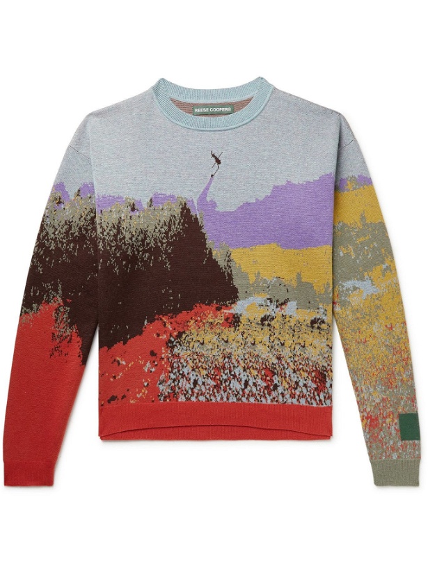 Photo: Reese Cooper® - Western Wildfires Cotton-Jacquard Sweater - Multi