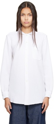 Engineered Garments White Rounded Collar Shirt