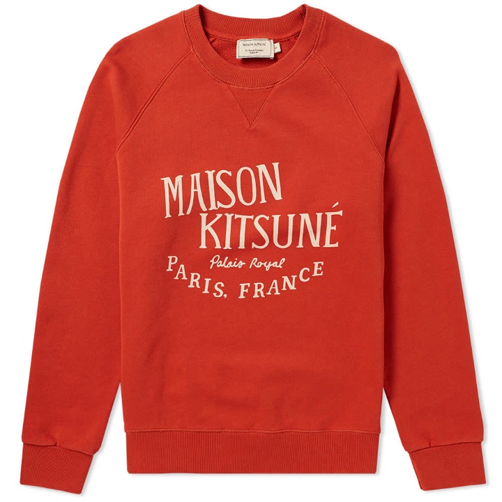 Photo: Maison Kitsun&eacute; Palais Royal Crew Sweat Orange