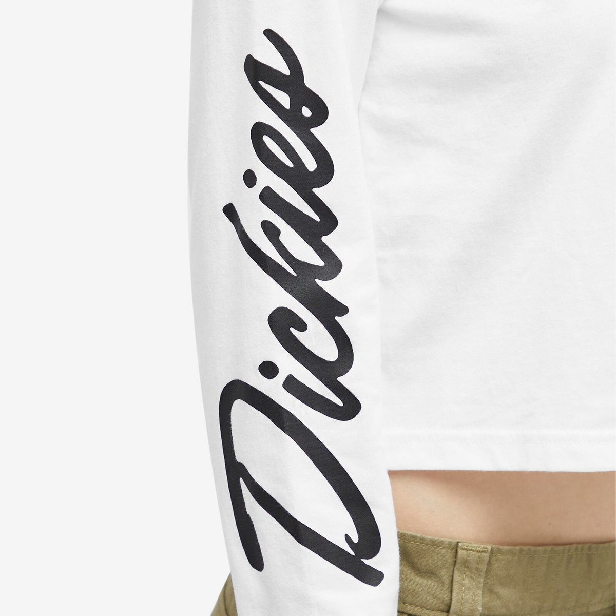 Dickies Women's Globe Long Sleeve T-Shirt in White