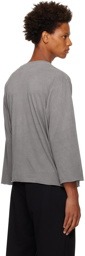 Les Tien Gray Oversized Long Sleeve T-Shirt