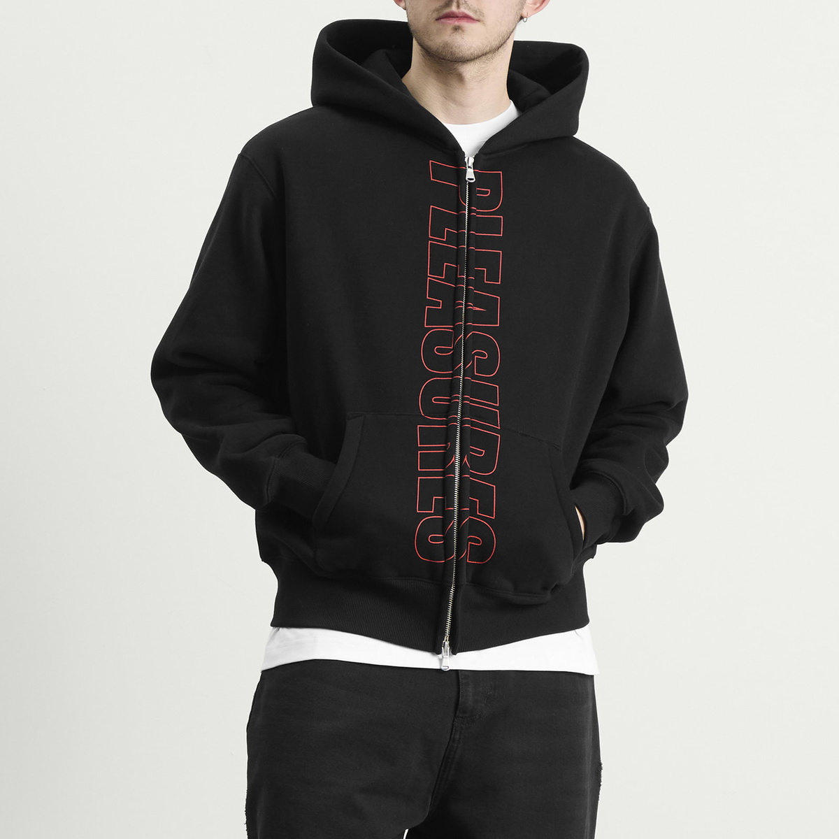 Pleasures Men's Impact Zip Hoodie in Black