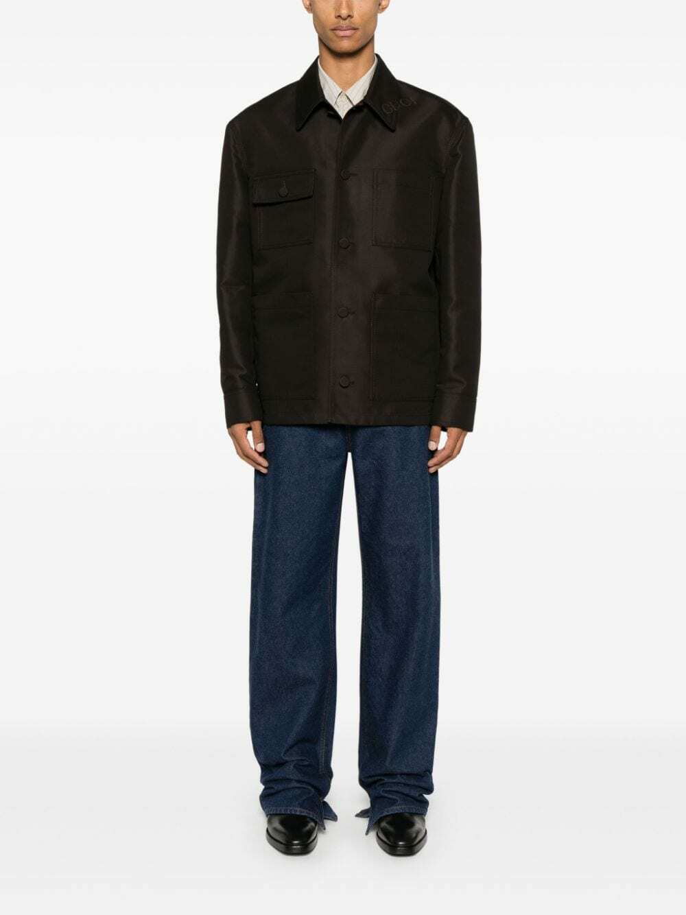 GUCCI - Wide-leg Denim Cotton Jeans Gucci