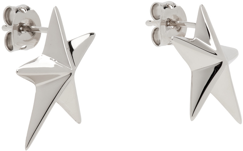 Mugler Silver Armor Earrings