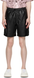 Nanushka Black Doxxi Vegan Leather Shorts