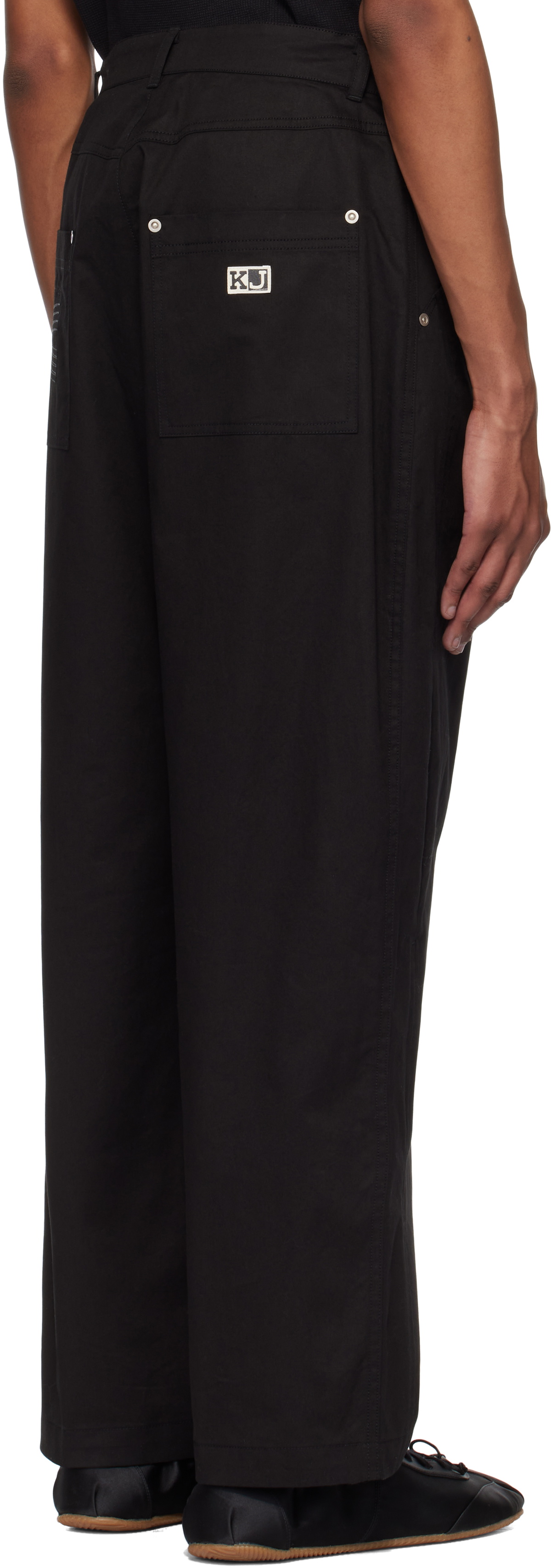 Kijun Black Color Slit Trousers