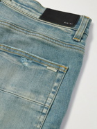 AMIRI - Skinny-Fit Logo-Appliquéd Distressed Jeans - Blue